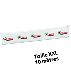 Bâche souple Action Local Store avec oeillets 10 x 0,70 m