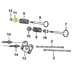Coupelle soupape échappement HONDA 270/390