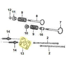 Guide tige poussoir HONDA 270 RHG4