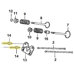 Vis pivot culbuteur 8mm HONDA 120 > 390