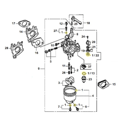 Pochette joints carburateur HONDA 270/390 - avec joint crépine