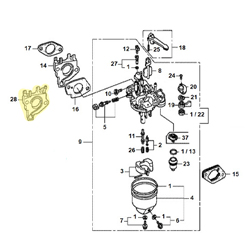 Isolant carbu HONDA 270 avec dépression *OPTION*