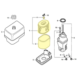 Filtre air complet HONDA 270 & 270 RT2
