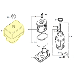Couvercle filtre air HONDA 270 RT2