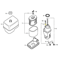Tube entretoise coude filtre air HONDA 270/390 (1)