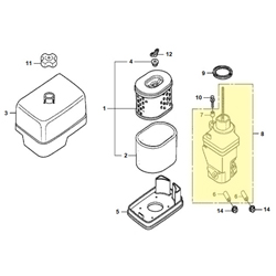Coude filtre air HONDA 270 RT2