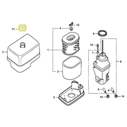Ecrou papillon gros modèle (modèle RT2) couvercle filtre air HONDA