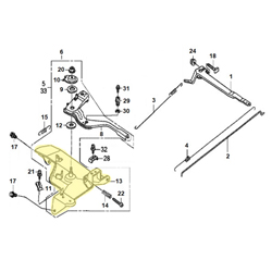Platine support levier HONDA 270 RT2