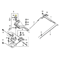 Ecrou M6 auto blocant levier accél. HONDA 120 > 390