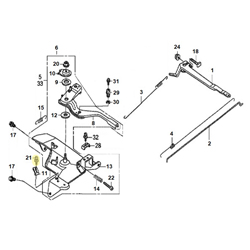 Vis butée accélérateur 5x16 HONDA 120/200/270