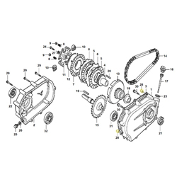 Pion centrage 8x14 couv. réducteur HONDA 270