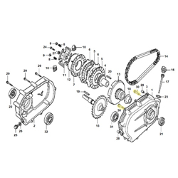 Boulon H 8x32 carter réducteur