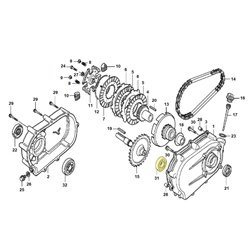 Roulement HONDA 6205 - vilo GX160/200, coté carter + réducteur