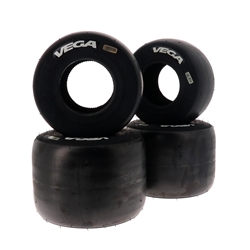 Set de 4 pneus kart VEGA XM4 (blanc)