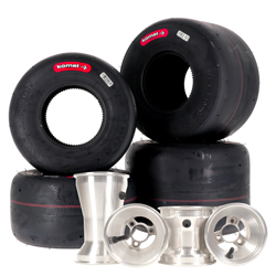 Set de 4 roues Komet K2H montés sur jantes aluminium