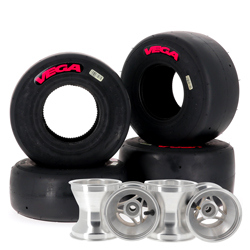 Set de 4 roues Vega M1 montés sur jantes aluminium