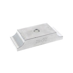 Bride platine aluminium plate 28x92