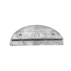 Plomb / Gueuse de lestage 2 kg (demi-cercle)