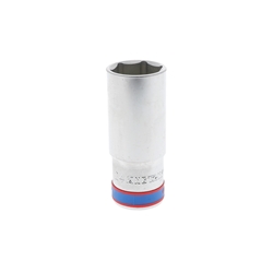 Douille 1/2" - 24 mm - L.77mm 6 pans (écrou moyeu embrayage Gazelle)