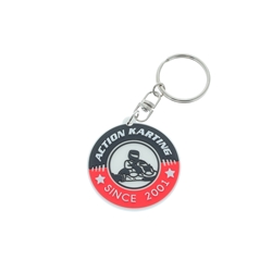 Porte-clés Action rond PVC souple