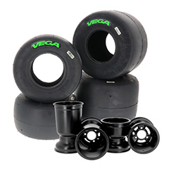 Set de 4 roues Vega XH3 (DEM) montés sur jantes Eurostar