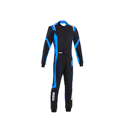 Combinaison Sparco THUNDER ADVANCED - Noir/Bleu Turquoise - ADULTE