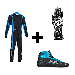 Kit pilote Thunder Rookie Noir/Bleu Ciel Enfant