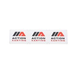 Bande de 3 autocollants - 60x45 mm - ACTION KARTING