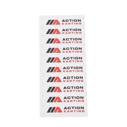 Bande de 10 autocollants - 70x14 mm - ACTION KARTING