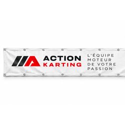 Bâche mircoperforée de piste 1,00 x 10,00 m - ACTION KARTING