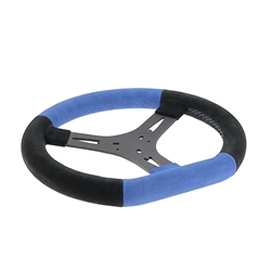 Volant F1 alcantara bleu/noir