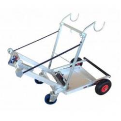Chariot de piste électrique 2 roues pleines + 2 roulettes pivotantes